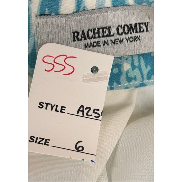 Rachel Comey "Hewes" Aqua abstract print skirt New With Tags Size 6 - Picture 3 of 6